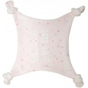 Doudou plat velours Bienvenue Petit Bébé rose