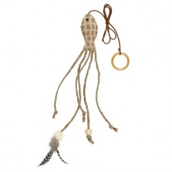 Poisson avec plumes sur élastique