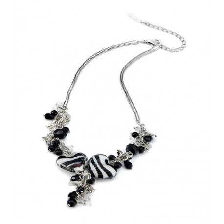 Collier perles noires