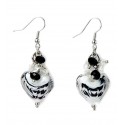 Boucles d'oreilles perles noires