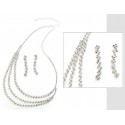 Parure bijoux strass
