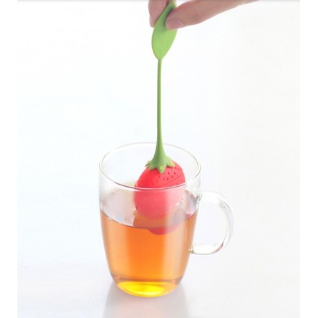 Infuseur à thé fraise en silicone