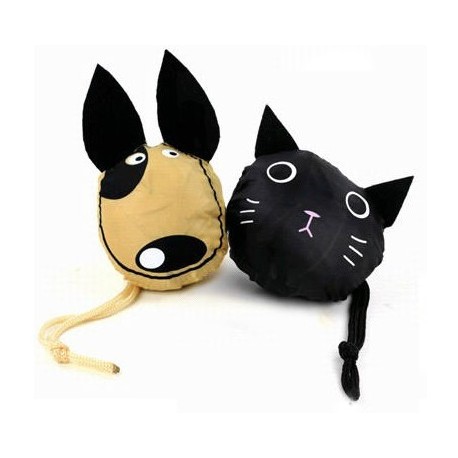 Sac de course pliable chien chat